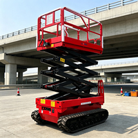 Plateformes élévatrices à ciseaux électriques tout-terrain de 6m à 16m à prix d'usine, tables élévatrices à ciseaux à vendre