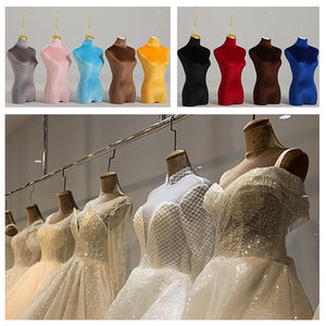 Vêtements pour femmes Velvet Long Evening Ball Grown Wedding Dress Dress Form Hanging <span class=keywords><strong>Mannequin</strong></span> Torso Female Body for Clothing Shop - Product Image 2