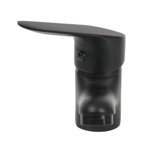 Rubinetto Monocomando Moderno Nero Opaco di Tendenza, Adatto per Lavello Cucina, <span class=keywords><strong>Lavabo</strong></span> e Doccia, in Lega di Zinco Massiccia - Product Image 1