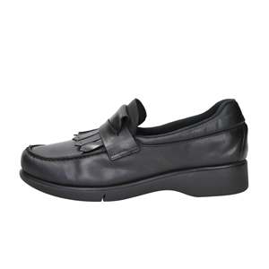 Mocassini da Donna Frau 53L8 in Pelle Nera, Scarpe Casual Slip-On - Product Image 1