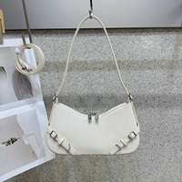 Elegante Borsa a Tracolla Stile Vintage Motociclistico per Signore, Trendy Borsetta con Fibbia