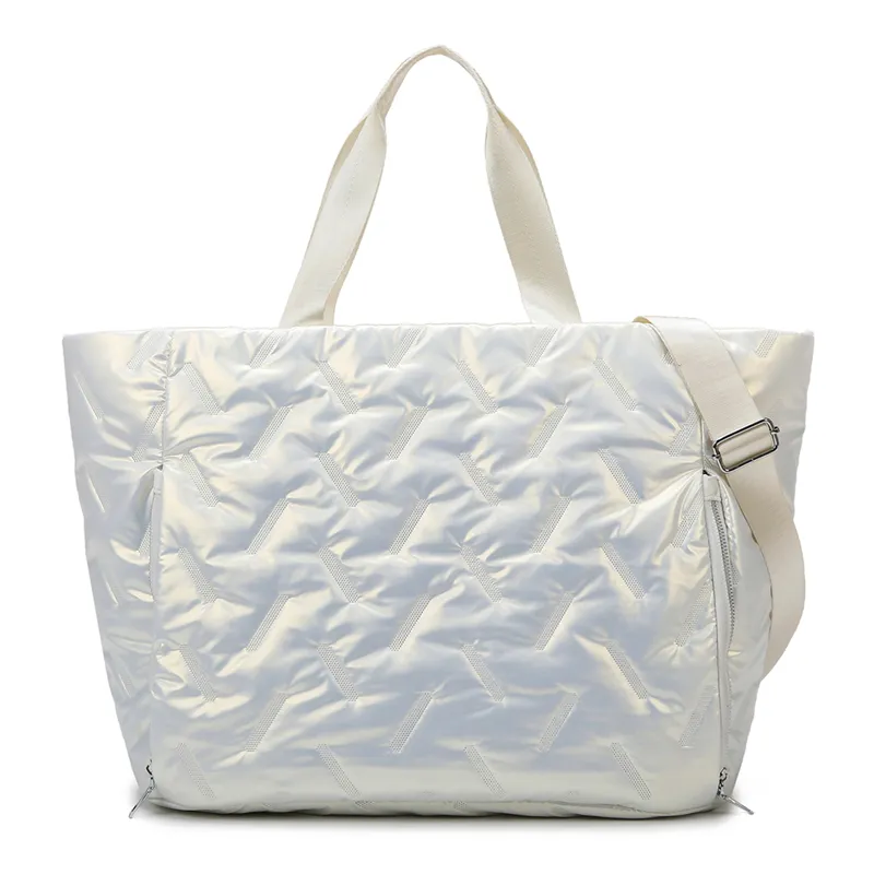 2024 Весенняя Новая модная сумка на плечо большой вместимости с индивидуальным логотипом, модная дизайнерская сумка на пуху