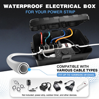Boîtier électrique extérieur grand format (12,5 x 8,5 x 5 pouces) IP54 étanche, protection pour rallonge et prise de courant