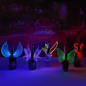 Richshining - Alas de Mariposa Luminosas de Acrílico que Brillan en la Oscuridad, Decoración para Botellas, Bodas, Conciertos, Fiestas, Eventos, Recuerdos para Fiestas Brillantes - Product Image 1