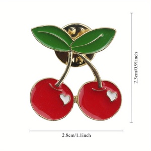 Nueva insignia de planta de cereza bonita, mochila escolar Popular a la moda, accesorios de ropa, broche para hombres y mujeres, regalo - Product Image 4