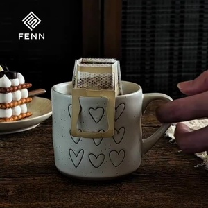 Taza de Té Japonesa Vintage FENN, Taza de Leche o Agua <span class=keywords><strong>para</strong></span> <span class=keywords><strong>Desayuno</strong></span>, Taza de Cerámica con Corazón, Taza de Café de Gres con Puntos, Taza de Arcilla, Taza de Regalo Personalizada - Product Image 4