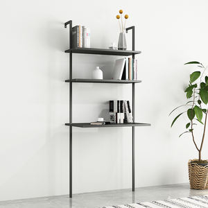 באיכות גבוהה זול פלדה מודרני סולם מדפים יחידת מתכת קיר רכוב עיצוב 4 שכבה צינור פלדה - Product Image 2