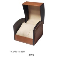 Boîte d'emballage de montre de luxe en carton fait main vert avec logo personnalisé boîte-cadeau de montre en cuir PU