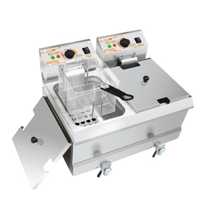 <span class=keywords><strong>Friteuse</strong></span> commerciale à gaz et électrique en acier inoxydable avec panier d'une capacité de 6L pour équipement de cuisine de restaurant - Product Image 5