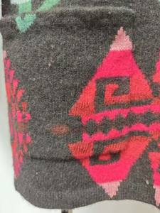 Cárdigan de punto de Intarsia con patrón de diamante y cristal con logotipo frontal informal con capucha ODM en colores mezclados - Product Image 5