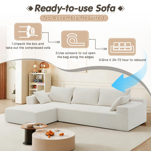 Fournisseur de meubles sur mesure à Foshan, vente en gros, faible MOQ 1 pièce, canapés en L abordables, idéaux pour les petites entreprises en ligne - Product Image 4