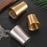Mug tasse en métal doré sublimation personnalisé coréen thé eau acier inoxydable double paroi luxe tasse à café