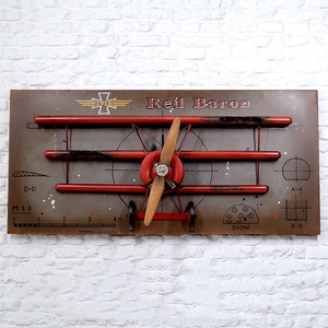 Cuadro de placa de hierro tridimensional del Baron rojo de la <span class=keywords><strong>Primera</strong></span> Guerra Mundial, decoración de pared americana, bar, café Internet, pintura de decoración - Product Image 1