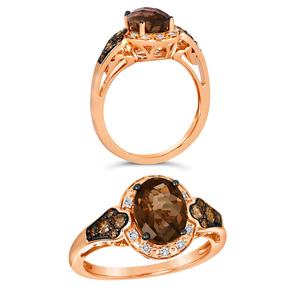 SGARIT Custom Vintage Women's 14K Solid Gold Oval Cut Sapphire Garnet Pave Diamond Halo IGI Certified Engagement Gemstone Ring - Product Image 2