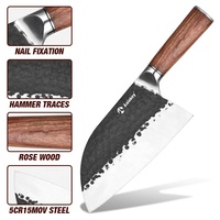 Ensemble de couteaux à désosser Pro pour la transformation de la viande, pour boucherie, avec manche en bois de Rose, 4 pièces