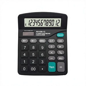 Calculatrice financière électronique de bureau multifonction à 12 chiffres, personnalisable avec logo, en plastique, alimentée par piles – Meilleures ventes - Product Image 1