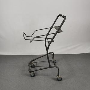 Supermarket Style Shopping Trolley with 2 <b>Plastic</b> <b>Baskets</b>, Retail Grocery Cart, Commercial Store Shopping <b>Basket</b> Cart - Product Image 3