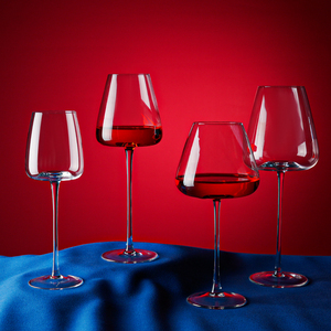 <span class=keywords><strong>Copa</strong></span> de <span class=keywords><strong>vino</strong></span> de cristal de lujo <span class=keywords><strong>con</strong></span> tallo rojo largo Diseño grande único Sin plomo - Product Image 4