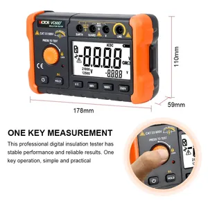 Victor Ruoshui 60D+ 2500V Digital Insulation Resistance <b>Tester</b>, 1000V/2500V Test Voltage, Max 50GΩ Megohmmeter - Product Image 5