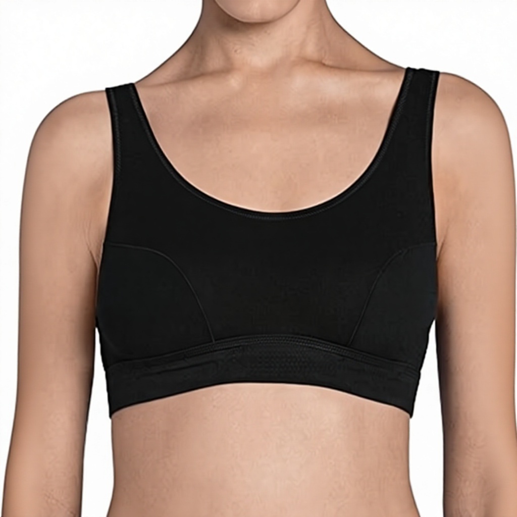 HAGO Factory Supply Plaid Pattern Modal/Cotton Breathable I-Shaped Push-Up Beauty Back Bra High Support Contrast Binding Sports