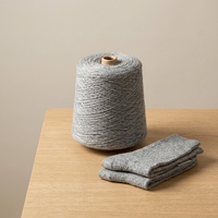 In Stock 2# Grey 16S 100% Polyester Yarn for Sock Knitting
