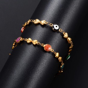 Pulsera de Acero Inoxidable con Lazo de 6mm, Cadena de Mano para Mujer, Bañada en Oro, Joyería Metálica, Regalo - Product Image 4