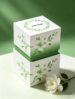 Petite Boîte Cadeau de Luxe Écologique, Emballage de Bougie de Noël de Haute Qualité, Portable et Recyclable, avec Gaufrage et Lamination Mate