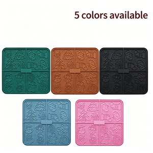 Tapis de léchage en silicone pour chien de Noël, gamelle anti-anxiété pour animaux de compagnie, tapis de léchage puzzle pour soulager l'anxiété, carré, petit, moyen, grand, XL - Product Image 5