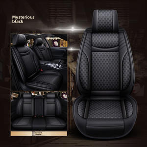 Housse de siège de <span class=keywords><strong>voiture</strong></span> universelle en cuir et lin, durable, adaptée à toutes les saisons, couverture complète de l'avant, couverture partielle de l'arrière - Product Image 1