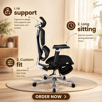 Chaise de bureau électrique ergonomique en MESH avec massage, design contemporain, chaise de gaming de luxe