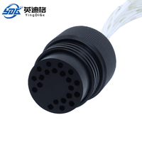 Conector Subacuático de Alta Corriente para Aguas Profundas, 21 Pines, Macho/Hembra, Estándar IP68, Latón con Baño de Oro, 5-50A, 100-1500V
