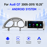 Système multimédia automobile Android 10,25 pouces avec CarPlay sans fil et Android Auto pour Audi Q7 4L MMI 2G 3G 2005-2015, écran tactile HD MTK
