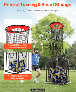 Pallavolo Setter attrezzature allenamento pallavolo impostazione allenatore pallavolo Setter rete con 2 bersaglio cerchio misura 5 angolo - Product Image 3