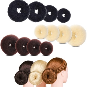 Élastique à cheveux en mousse magique, éponge en forme de donut, outils de coiffure pour grandes boucles, accessoires pour cheveux pour filles - Product Image 1