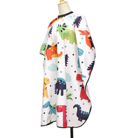 Nouvelle cape de coiffure pour enfants à motif dessin animé, réglable à la taille, en tissu polyester doux, pour coloration et coupe de cheveux en salon
