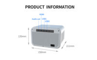 Projecteur LED LCD portable Veacine Native 1080P Pico pour films en extérieur avec son HiFi pour home cinéma