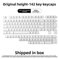 ZORNHER Keycaps White Moonlight, profil OEM, clavier mécanique universel en PBT noir pour commutateurs Cherry MX