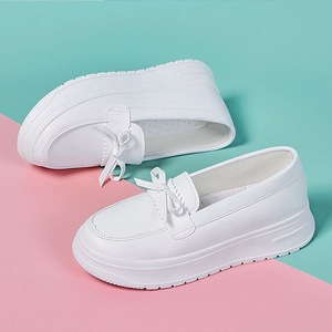 <span class=keywords><strong>Scarpe</strong></span> da Infermiera <span class=keywords><strong>Bianche</strong></span> Traspiranti con Lacci per Donne, Suola Spessa e Intersuola Antiscivolo, Leggere e Morbide per Tutte le Stagioni - Product Image 1
