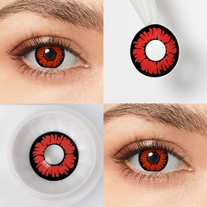 Pseyeche <span class=keywords><strong>Lentilles</strong></span> de contact annuelles souples coréennes <span class=keywords><strong>pour</strong></span> Halloween, motif corail, effet <span class=keywords><strong>Sharingan</strong></span> <span class=keywords><strong>pour</strong></span> cosplay - Product Image 4