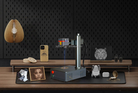 Machine de marquage et de gravure laser à fibre à mise au point automatique JUNFEI pour métal 3D 20W 30W 50W, graveur rotatif pour verre