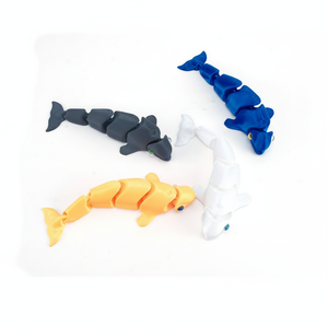 Juguete Articulado Impreso en 3D <span class=keywords><strong>de</strong></span> Ballena Beluga, <span class=keywords><strong>de</strong></span> PLA Flexible, Animal Marino, Colgante para Bolsa, Alivio del Estrés, Regalo, Soporte para Personalización - Product Image 4
