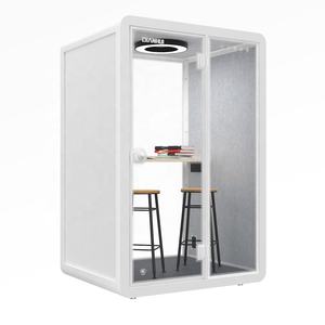 Cabina de teléfono de <span class=keywords><strong>dos</strong></span> plazas, cabina de trabajo insonorizada para equipo, cabina insonorizada de fácil instalación, portátil con CE ROSH - Product Image 3