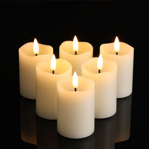 شموع إلكترونية بدون لهب، أضواء <span class=keywords><strong>LED</strong></span> صغيرة بيضاء كريمية، تعمل بالبطارية تدوم طويلاً، خالية من الدخان، مناسبة لحفلات الكريسماس - Product Image 5