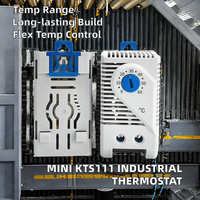Termostat Bimetal Mini KTS111 Langsung dari Pabrik, Pengatur Suhu Ruangan yang Dapat Disesuaikan untuk Penggunaan Industri OEM ODM