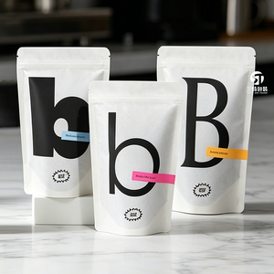 Bolsas de papel kraft blanco para envasado de alimentos |   Bolsas con Cierre Hermético a Prueba de Humedad para Empacar Té, Café y Bocadillos - Product Image 2