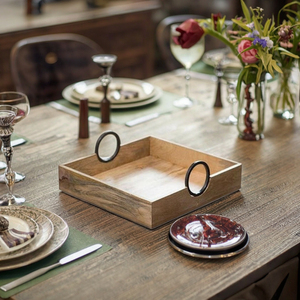 ถาดเสิร์ฟอาหารไม้สำหรับใช้กับเครื่องล้างจานและไมโครเวฟที่ปลอดภัยทำด้วยมือเป็นมิตรกับสิ่งแวดล้อม - Product Image 3