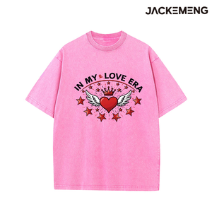 T-shirt Oversize in Cotone Lavato con Stampa 'In <span class=keywords><strong>My</strong></span> Love Era', Stile Retrò Streetwear, Abbigliamento Casual Quotidiano, Maglietta Disponibile nel Magazzino USA, Vendita all'Ingrosso - Product Image 5
