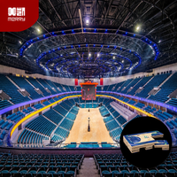 Plancher sportif MERRY PRO à pose rapide, en érable composite écologique, pour terrains de basketball intérieurs et salles de sport - Installation facile