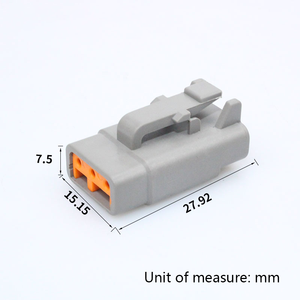 DTM06-3S <span class=keywords><strong>3</strong></span> <span class=keywords><strong>pin</strong></span> <span class=keywords><strong>PA66</strong></span> gf25 ô tô điện tử không thấm nước xe kết nối DTM04-3P - Product Image 3