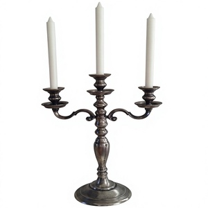 Candelabro de Aluminio de 3 Brazos, Resistente al Calor, Decorativo, para Mesa, Portavelas Metálico, Suministros para Eventos, Bajo MOQ - Product Image 1